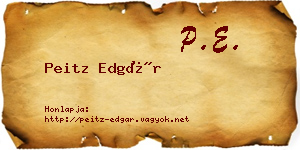 Peitz Edgár névjegykártya